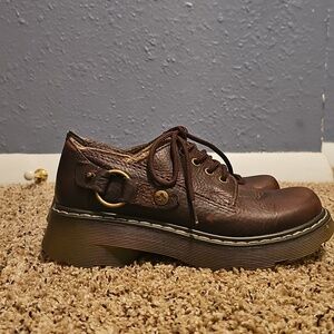 Vintage 90's Dr. Martens shoes with buckle on side very unique pair sz 8